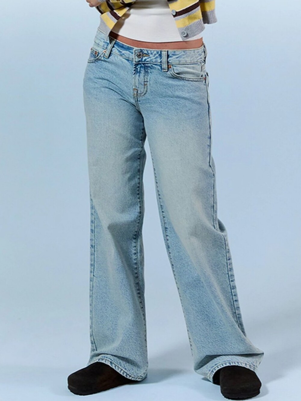 PacSun Light Wash Flared Wide Leg Jeans